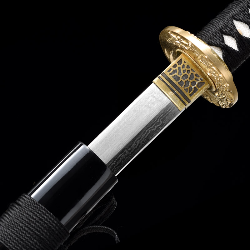 三枚夹钢铜装武士刀|武士刀|百炼花纹钢,日本武士刀图片,一体刀专卖,武士刀价格