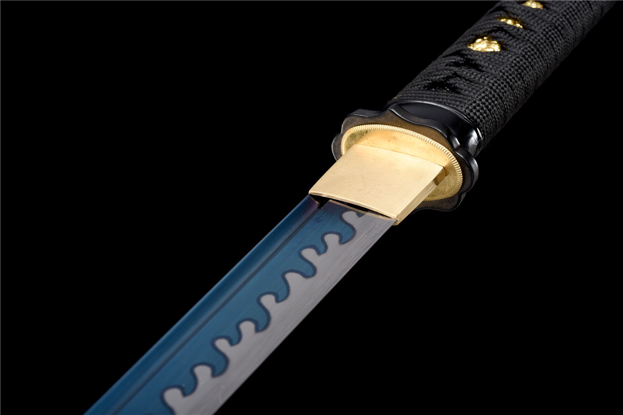 烤蓝武士唐刀|花纹钢|唐刀,日本武士刀,中国日本刀,东洋刀,武士刀图片